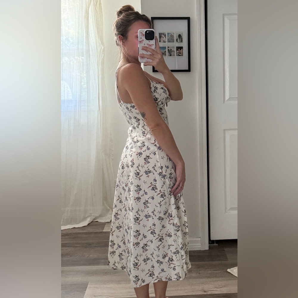 Amazon white floral midi dress